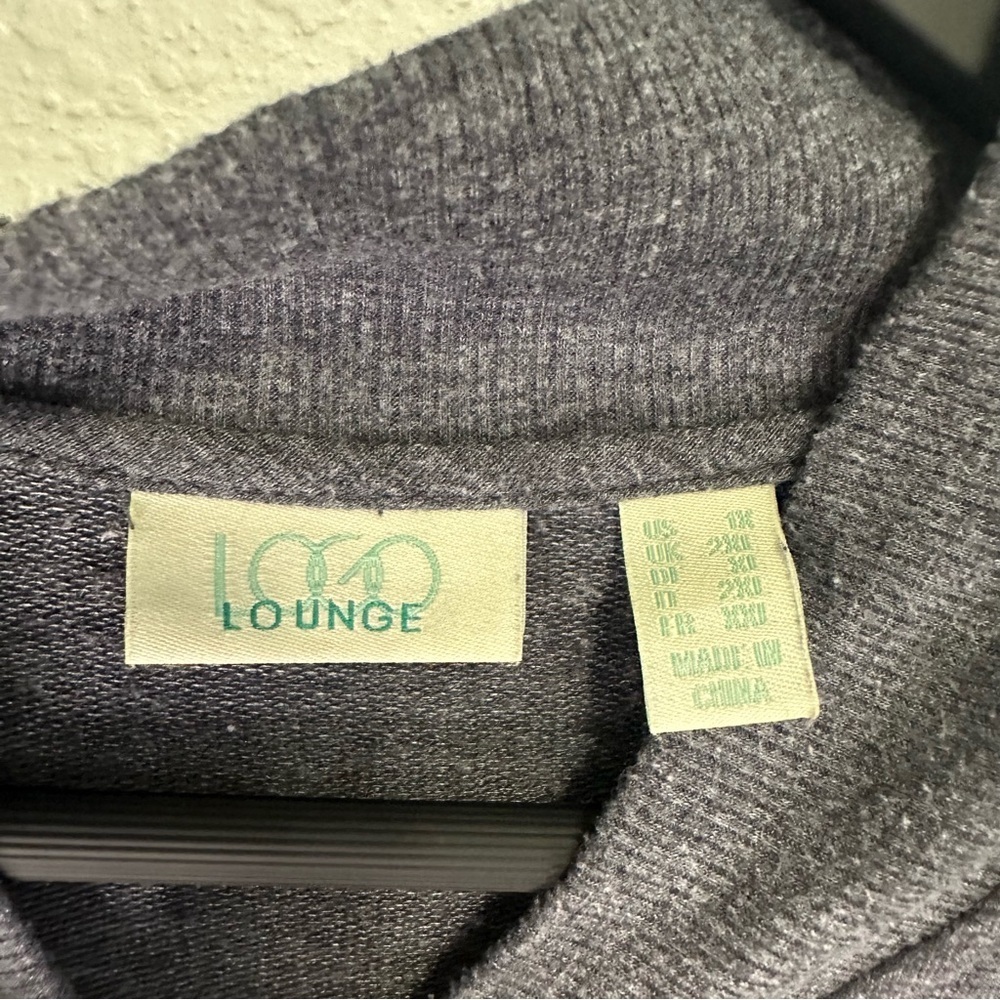 Women’s Logo Lounge Dark Gray Long Sleeve Zip-Up Jacket – Size 1X - Picture 4 of 5